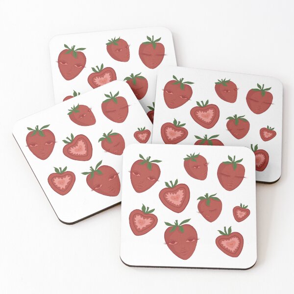 Item preview, Strawberry faces and hearts  designed and sold by TshanDraws.