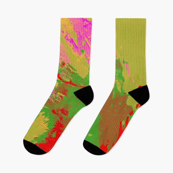 Item preview, Sunburst Symphony: Yellow, Red, and Green Paint Splatter Design designed and sold by GrizzlyCollective.