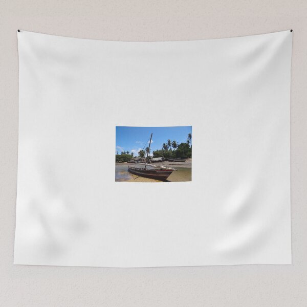Item preview, Lamu Island - wooden fishing dhow and village at rear 2 designed and sold by exploramum.