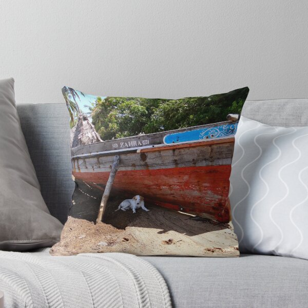 Item preview, Lamu Island - Dog in the shade of wooden fishing dhow designed and sold by exploramum.