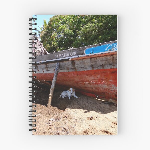 Item preview, Lamu Island - Dog in the shade of wooden fishing dhow designed and sold by exploramum.