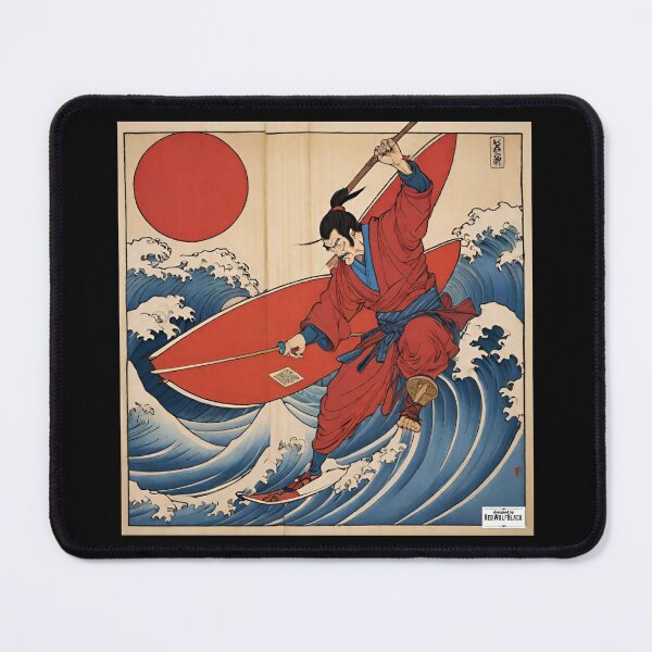 Item preview, Ninja red Japan style 23 surfing surfer designed and sold by RedWolfDisigne.