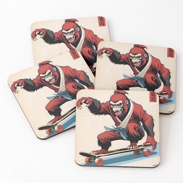 Item preview, Gorilla red Japan style 24 skater  designed and sold by RedWolfDisigne.