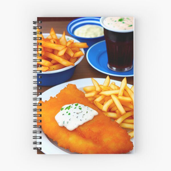 Item preview, Classic Fish and Chips Feast: Crispy Fillets, Generous Portions of Chips, and Tangy Tartar Sauce designed and sold by GrizzlyCollective.