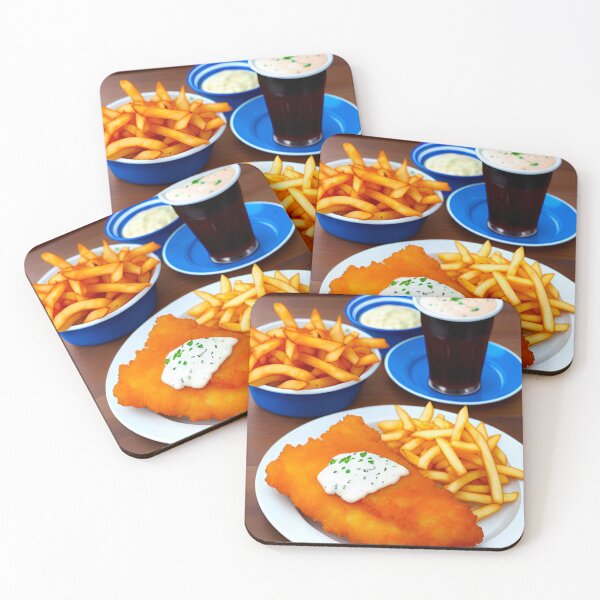 Item preview, Classic Fish and Chips Feast: Crispy Fillets, Generous Portions of Chips, and Tangy Tartar Sauce designed and sold by GrizzlyCollective.