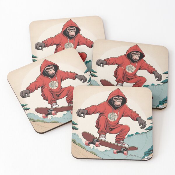 Item preview, Gorilla red Japan style 2 skater  designed and sold by RedWolfDisigne.