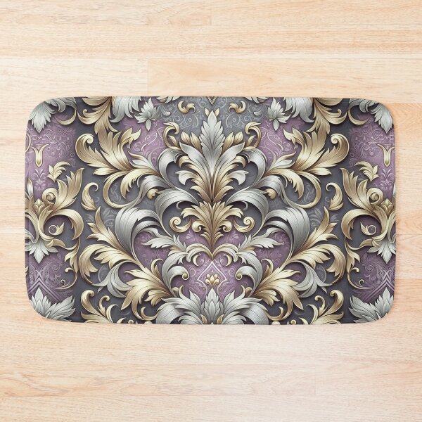 Item preview, Matte Lilac With Gold & Silver Damask designed and sold by DesignsByPrnces.
