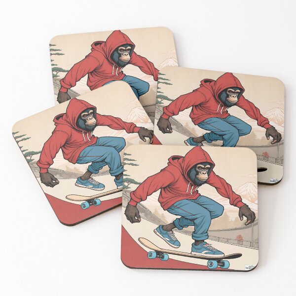 Item preview, Gorilla red Japan style 4 skater  designed and sold by RedWolfDisigne.
