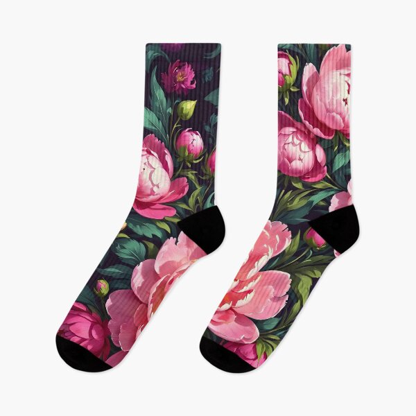 Item preview, Pink Peony flower blooms seamless pattern retro vintage designed and sold by BorgSpareParts.