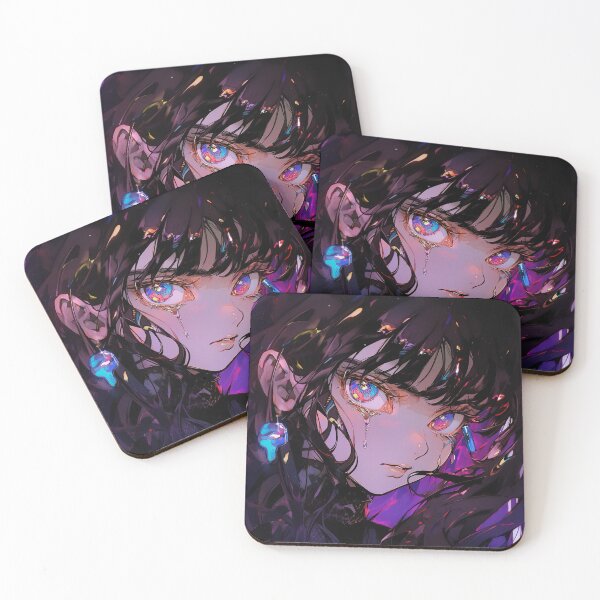 Item preview, Vibrant Tearful Nocturne Anime Girl designed and sold by bubblegoth.