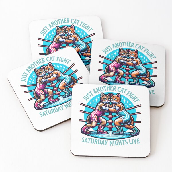 Item preview, Cats wrestling, just another cat fight Saturday night live designed and sold by BritishDelights.
