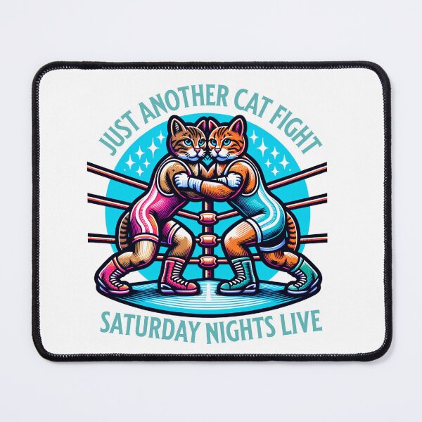 Item preview, Cats wrestling, just another cat fight Saturday night live designed and sold by BritishDelights.