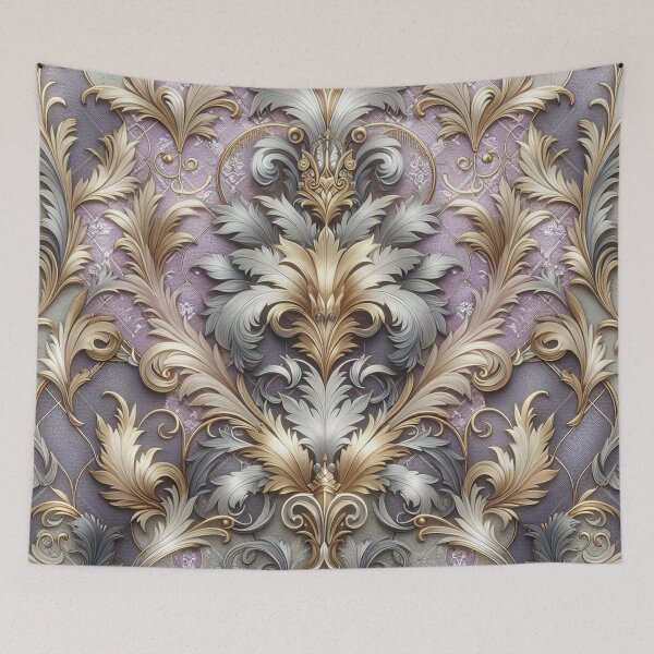 Item preview, Matte Lilac With Gold & Silver Damask designed and sold by DesignsByPrnces.
