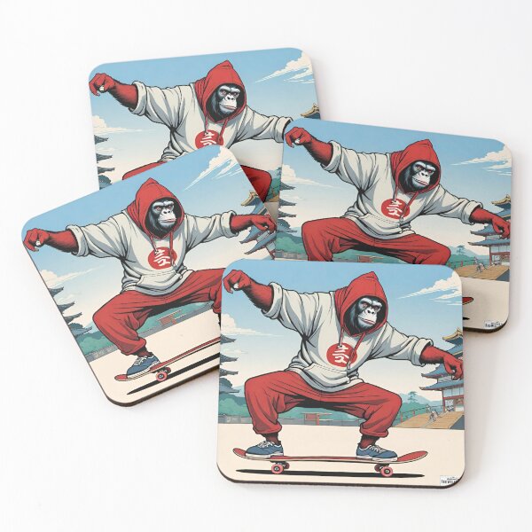 Item preview, Gorilla red Japan style 5 skater  designed and sold by RedWolfDisigne.