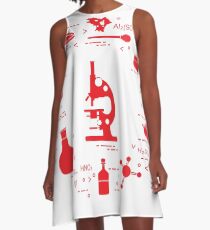 Chemistry scientific, education elements. A-Line Dress