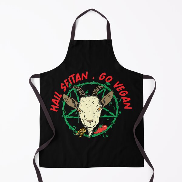 Artikelvorschau, Hail Seitan Go Vegan Pentagramm Gothic Ziege entworfen und verkauft von aComicWizard.