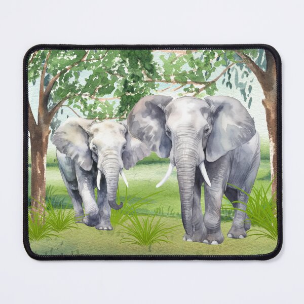 Item preview, Elephants with Foliage designed and sold by WhiteSoftPetals.
