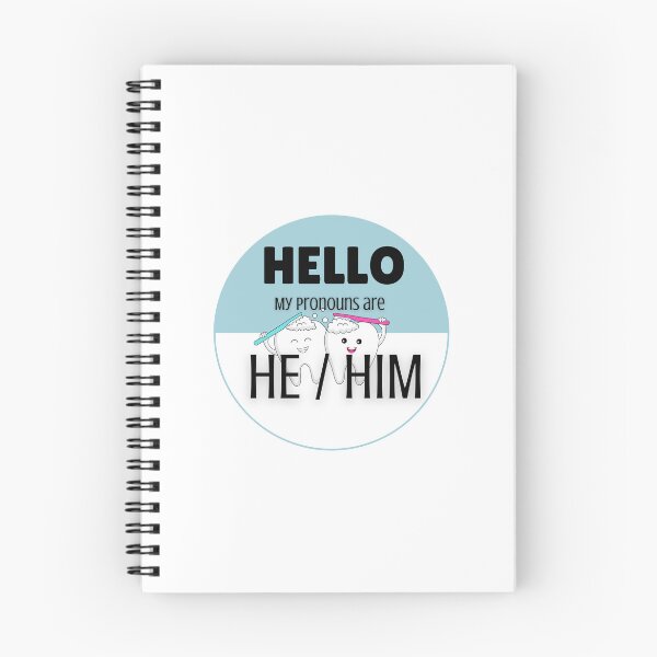 Item preview, Pronoun Badge for Dental Care Professionals | HE/HIM Blue designed and sold by TheFamilyVan.