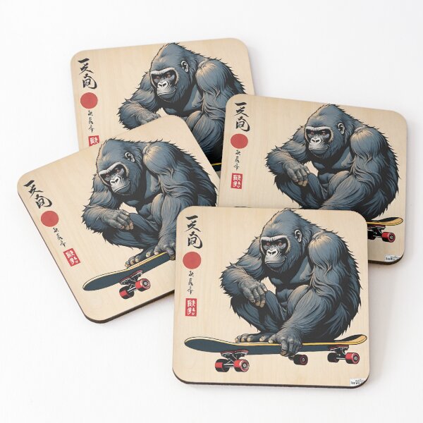 Item preview, Gorilla red Japan style 6 skater  designed and sold by RedWolfDisigne.