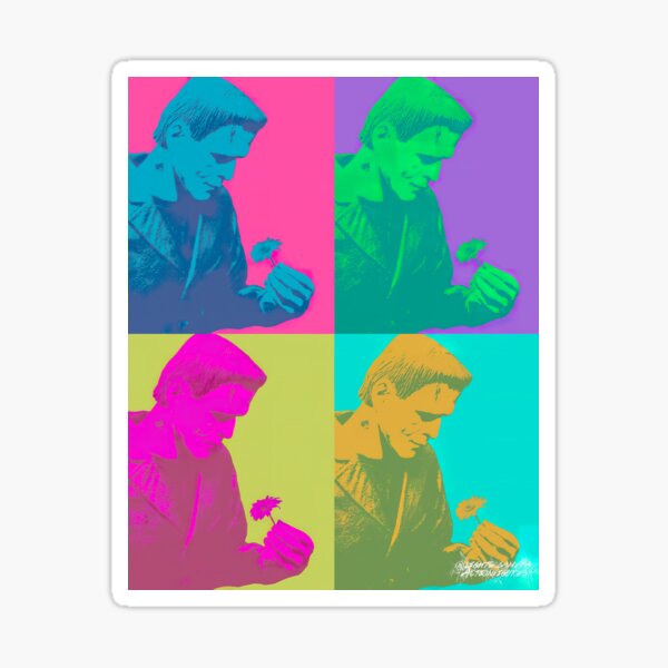 Electric Stitches: A Neon Homage to Frankenstein Sticker