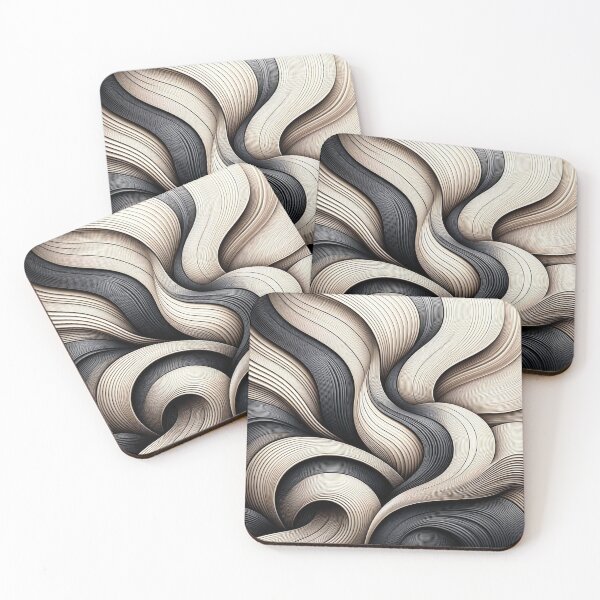 Item preview, Sculptural Waves in Monochrome designed and sold by FarBeyound.