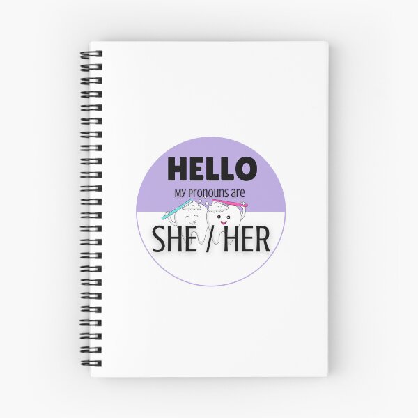 Item preview, Pronoun Badge for Dental Care Professionals | SHE/HER Purple designed and sold by TheFamilyVan.