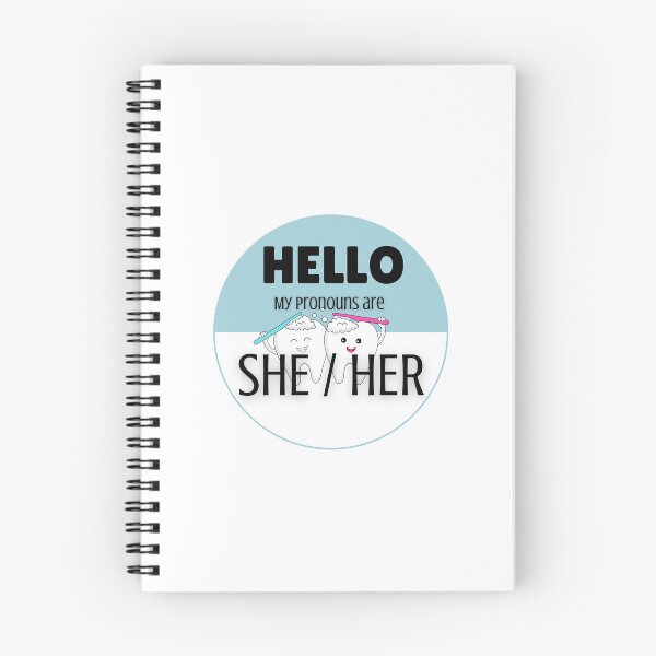 Item preview, Pronoun Badge for Dental Care Professionals | SHE/HER Blue designed and sold by TheFamilyVan.
