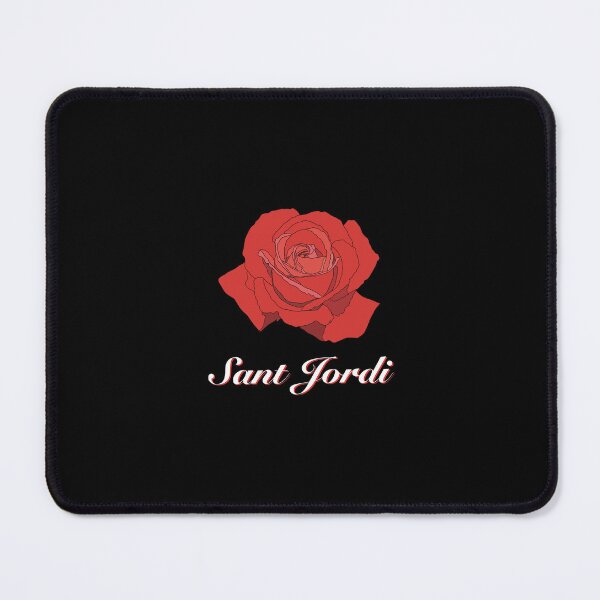 Item preview, Red red rose with the white text SANT JORDI (Saint George) to celebrate the day of the book and the rose on April 23rd designed and sold by Martapp.