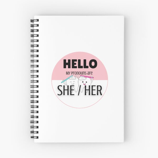 Item preview, Pronoun Badge for Dental Care Professionals | SHE/HER Pink designed and sold by TheFamilyVan.