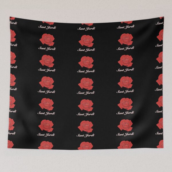 Item preview, Red red rose with the white text SANT JORDI (Saint George) to celebrate the day of the book and the rose on April 23rd designed and sold by Martapp.