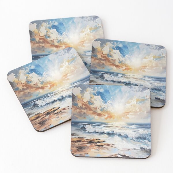Item preview, Sunset on the beach painting designed and sold by KarloCuki.
