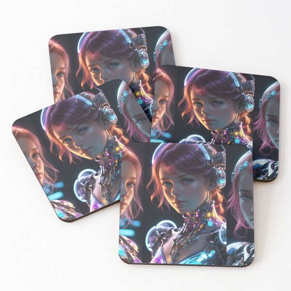 Item preview, Three Portraits of a Female Cyborg designed and sold by masabo.