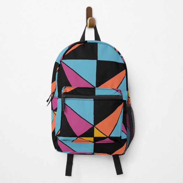 Item preview, Geometric shapes in checkerboard design blue,orange, mutes pink designed and sold by naomibroudo.