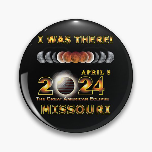 Artikelvorschau, Totale Sonnenfinsternis – 2024 – Ich war dort mit gelber Umrandung – MISSOURI entworfen und verkauft von Military Insignia Products.