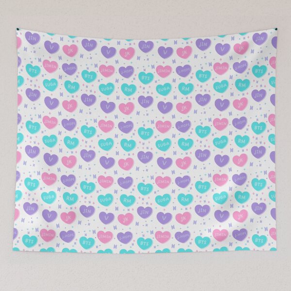 Item preview, BTS Candy Hearts Pattern designed and sold by natashacole.