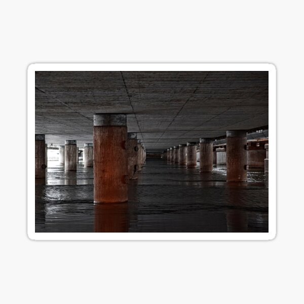Under the bridge 1 color Sticker