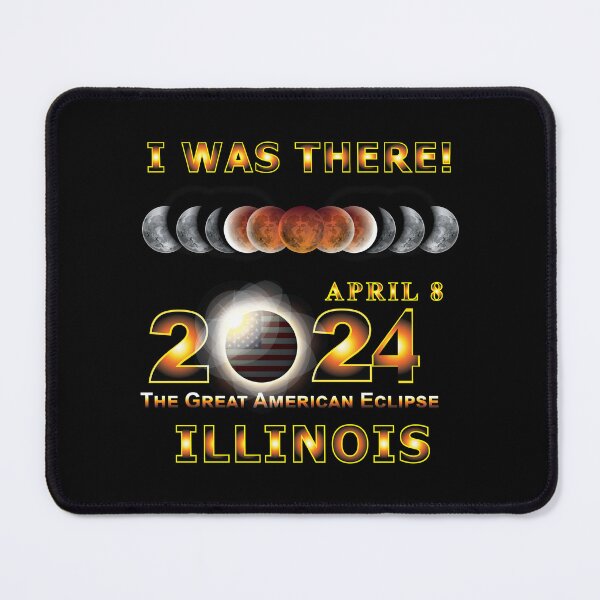 Item preview, Total Eclipse - 2024 - I was There w Yellow Outline - ILLINOIS designed and sold by Military Insignia Products.