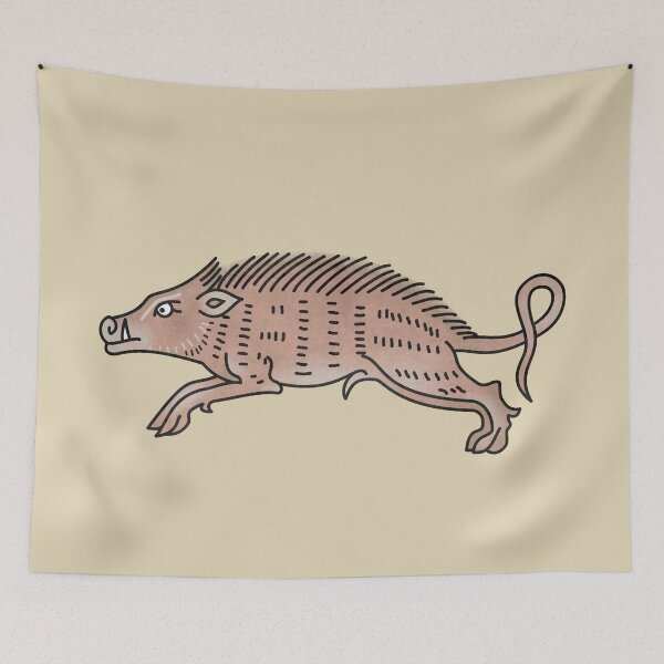 Item preview, Medieval Marginalia Boar designed and sold by MargiKnights.
