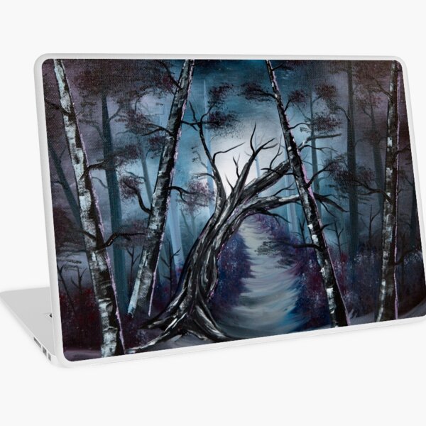 "The haunted forest" oil painting. Laptop Skin