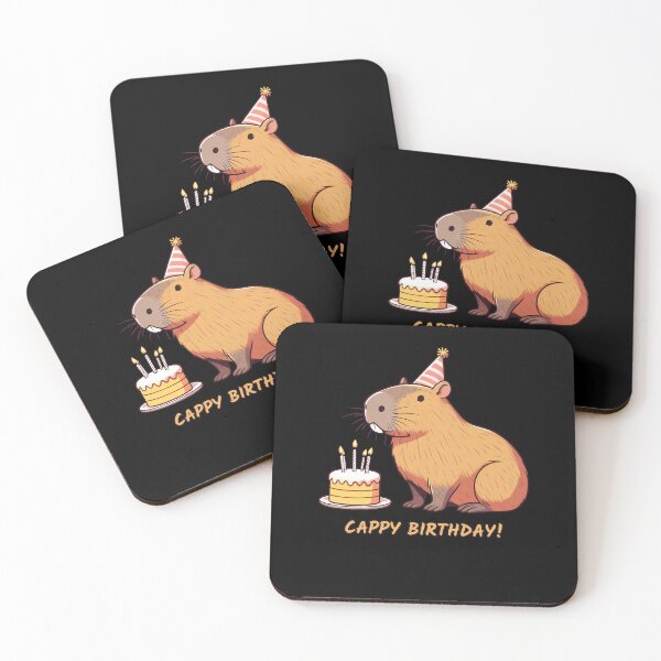 Item preview, Cappy Capy Birthday Capybara Kawaii  designed and sold by These_Prints.