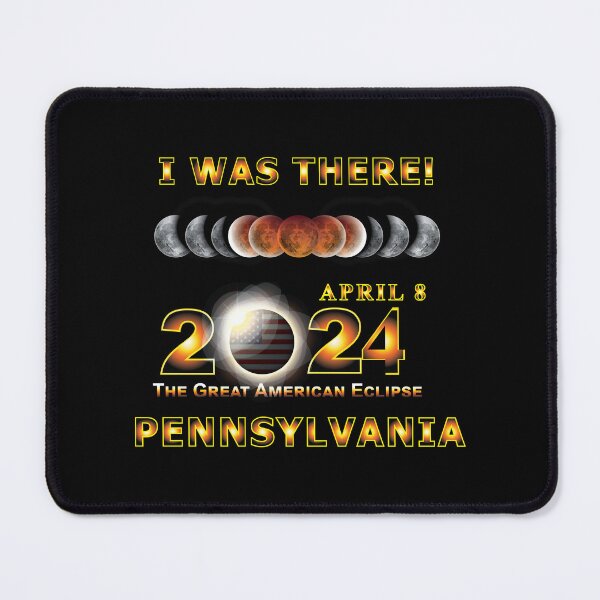Item preview, Total Eclipse - 2024 - I was There w Yellow Outline - PENNSYLVANIA designed and sold by Military Insignia Products.
