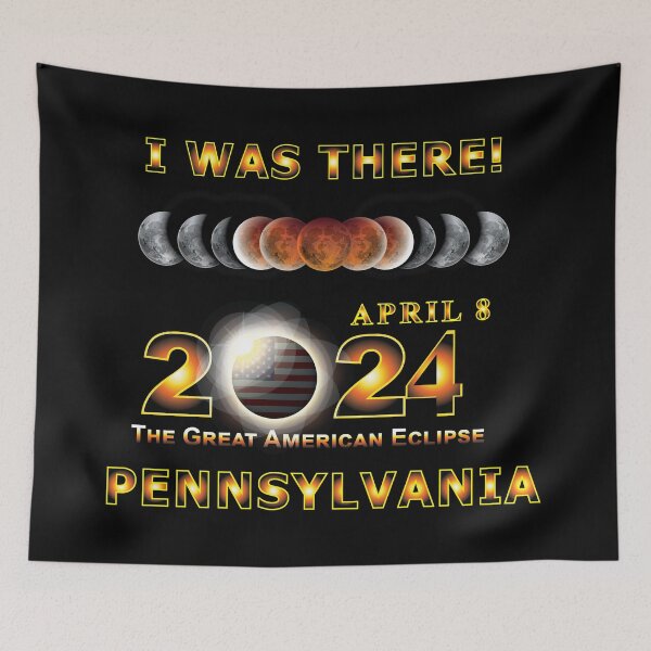 Item preview, Total Eclipse - 2024 - I was There w Yellow Outline - PENNSYLVANIA designed and sold by Military Insignia Products.
