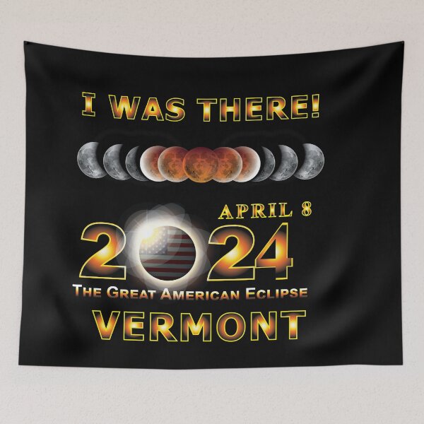 Item preview, Total Eclipse - 2024 - I was There w Yellow Outline - VERMONT designed and sold by Military Insignia Products.
