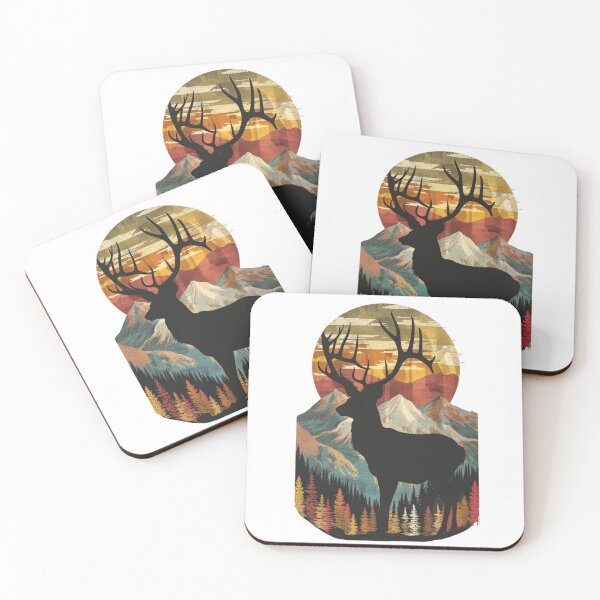Item preview, Deer Mountains Landscape designed and sold by NicolasGlowArt.