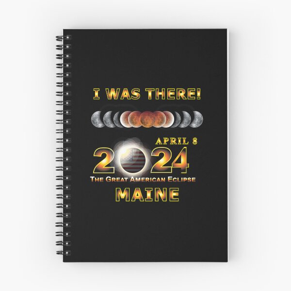 Item preview, Total Eclipse - 2024 - I was There w Yellow Outline - MAINE designed and sold by Military Insignia Products.
