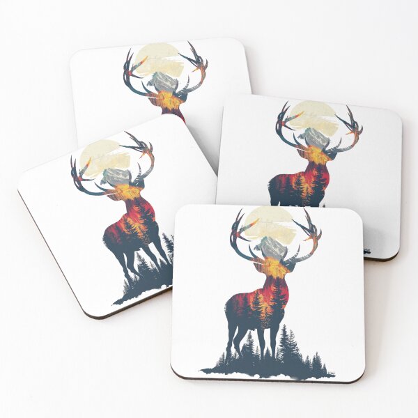 Item preview, Deer In Mountains  designed and sold by NicolasGlowArt.