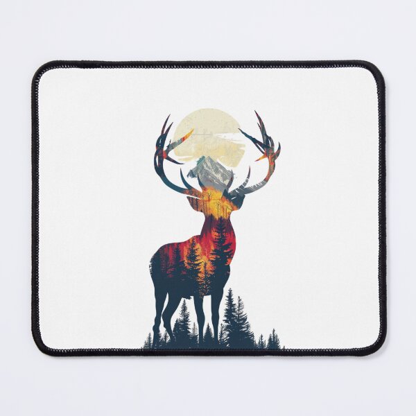 Item preview, Deer In Mountains designed and sold by NicolasGlowArt.