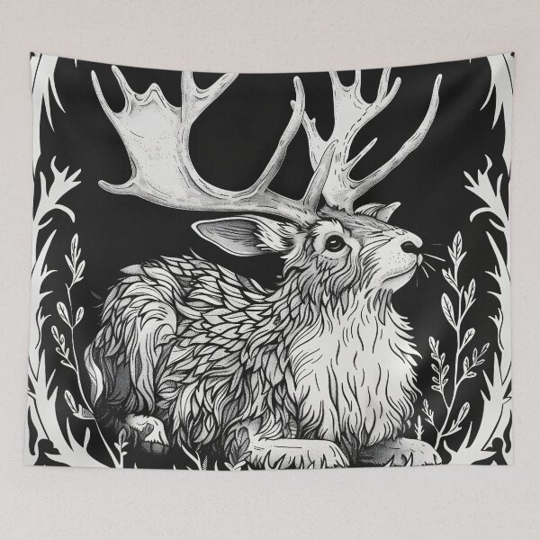 Item preview, Jackalope Block Print designed and sold by wyntera.