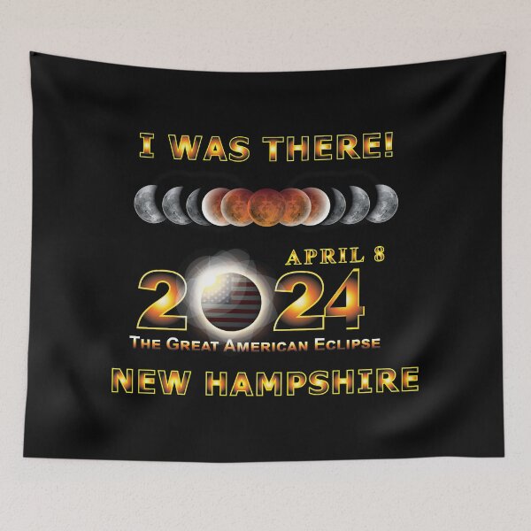 Item preview, Total Eclipse - 2024 - I was There w Yellow Outline - NEW HAMPSHIRE designed and sold by Military Insignia Products.