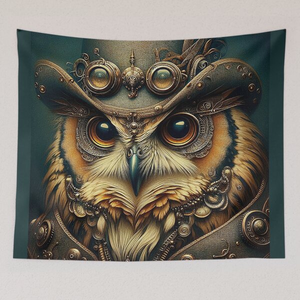 Item preview, PORTRAIT OF A WISE STEAMPUNK OWL  designed and sold by CinemaObscura.